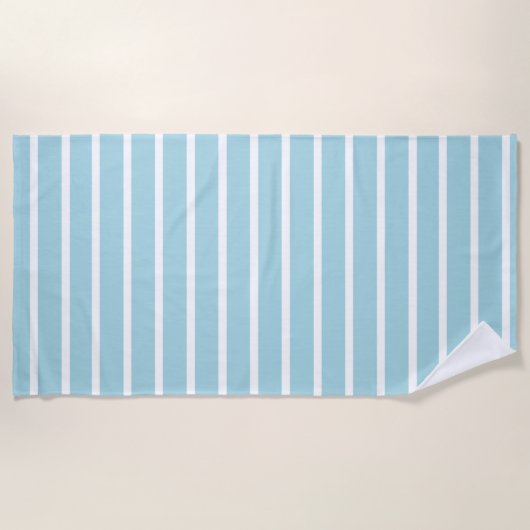 Serviettes de plage bleu et blanc (Devant)