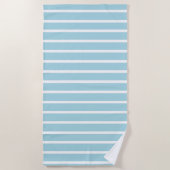 Serviettes de plage bleu et blanc (Devant)