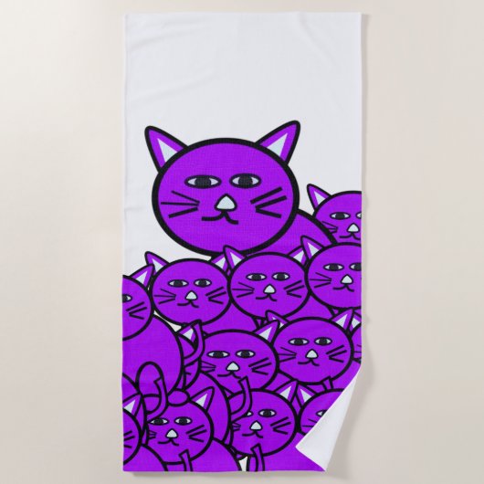 Serviettes de plage Chats (Devant)