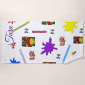Serviettes de plage Crayons (Devant)