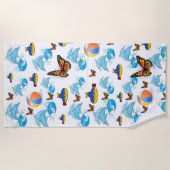 Serviettes de plage Dauphin (Devant)