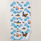 Serviettes de plage Dauphin (Devant)