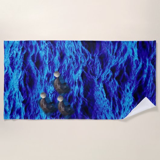 Serviettes de plage Dauphins (Devant)