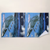 Serviettes de plage Dauphins (Devant)