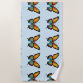 SERVIETTES DE PLAGE DE BUTTERFLY (Devant)