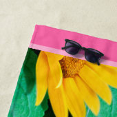 Serviettes de plage de fleurs de soleil de Ladybug (En situation)