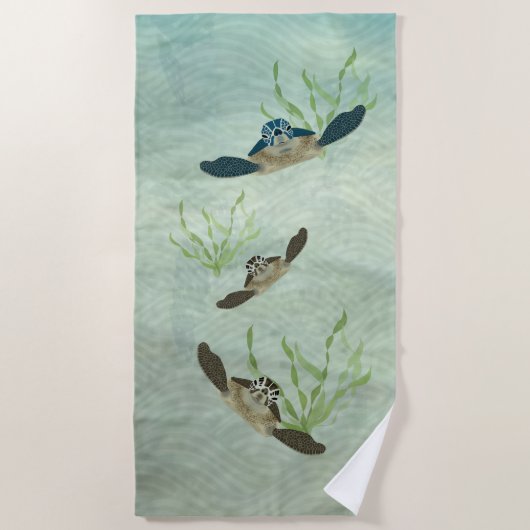 Serviettes de plage des tortues de mer (Devant)