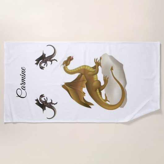 Serviettes de plage Dinosaur (Devant)