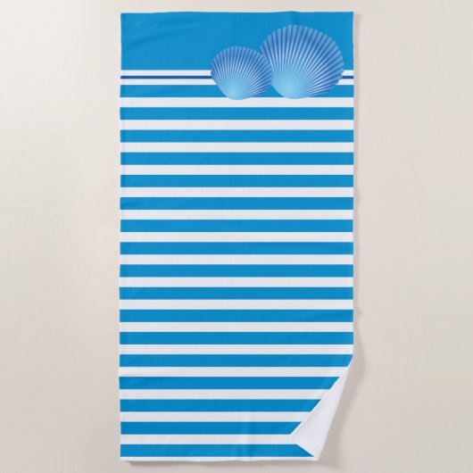 Serviettes de plage et coquilles (Devant)