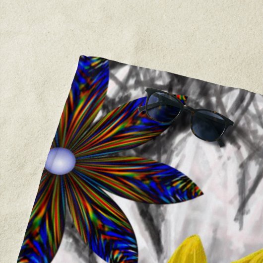 Serviettes de plage Fleurs de soleil (En situation)