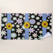 Serviettes de plage Fleurs de soleil (Devant)