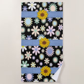 Serviettes de plage Fleurs de soleil (Devant)