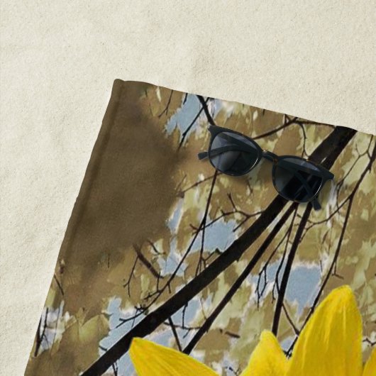 Serviettes de plage Fleurs de soleil (En situation)