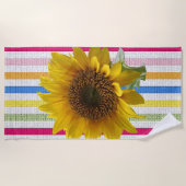 Serviettes de plage Fleurs de soleil (Devant)