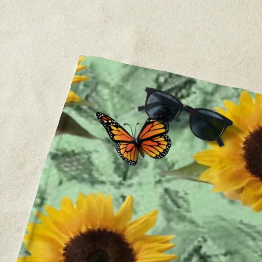 Serviettes de plage Fleurs de soleil (En situation)