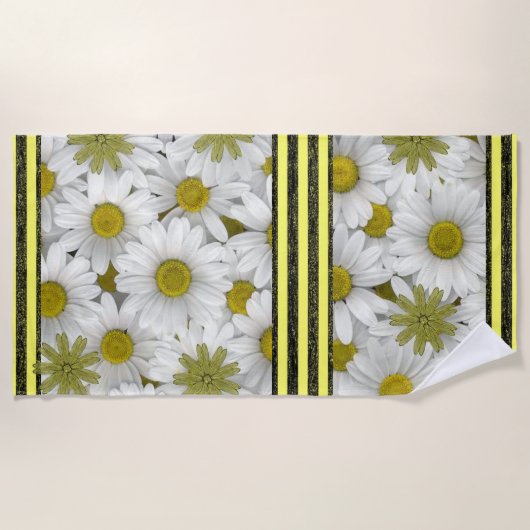 Serviettes de plage Fleurs de soleil (Devant)