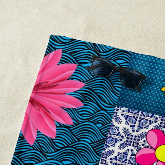 Serviettes de plage Fleurs de soleil (En situation)