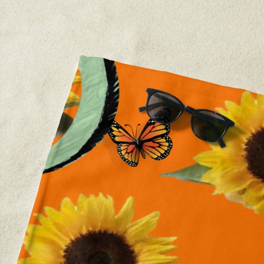 Serviettes de plage Fleurs de soleil (En situation)