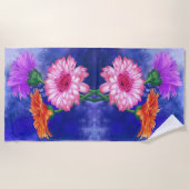 Serviettes de plage Gerberas Trois Couleurs (Devant)