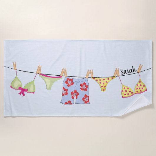 Serviettes de plage maillots de bain (Devant)