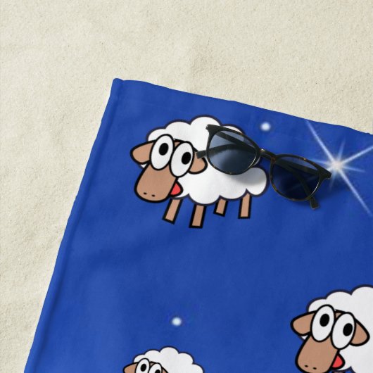 Serviettes de plage Mouton (En situation)