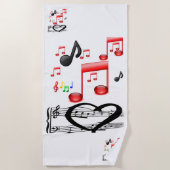 Serviettes de plage Musique (Devant)