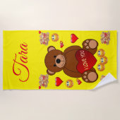 Serviettes de plage Ours (Devant)