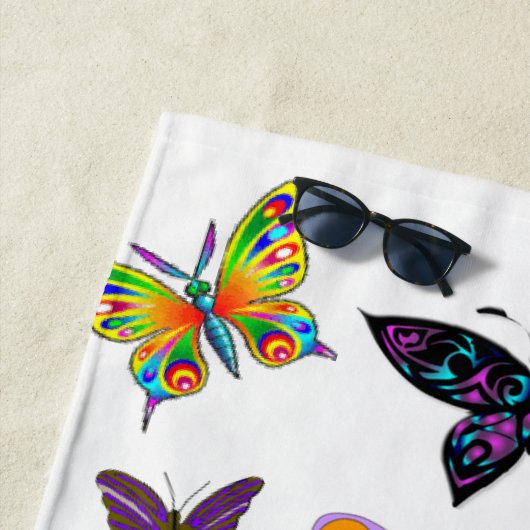 Serviettes de plage Papillons (En situation)
