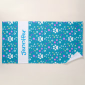 Serviettes de plage personnalisées, design Emprein (Devant)