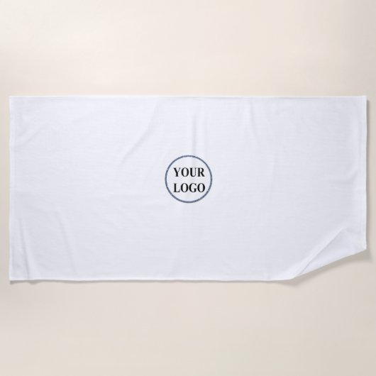 Serviettes de plage personnalisées Monogramme LOGO (Devant)