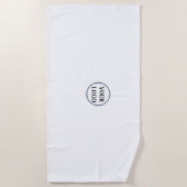 Serviettes de plage personnalisées Monogramme LOGO (Devant)