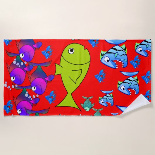 Serviettes de plage Poisson (Devant)