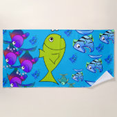 Serviettes de plage Poisson (Devant)
