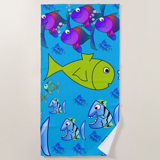 Serviettes de plage Poisson (Devant)