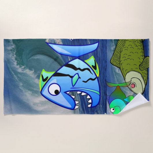 Serviettes de plage Poisson (Devant)