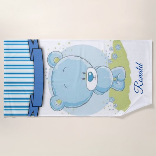 Serviettes de plage Teddy Bear (Devant)