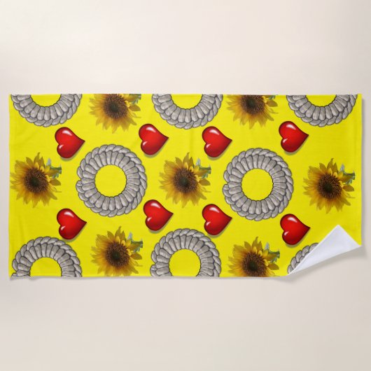 Serviettes de plage Tournesol (Devant)