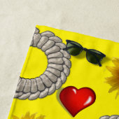 Serviettes de plage Tournesol (En situation)