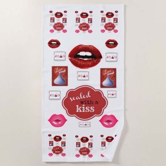 Serviettes de plage Valentine's (Devant)