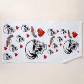 Serviettes de plage Valentine's (Devant)