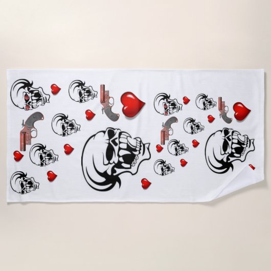 Serviettes de plage Valentine's (Devant)