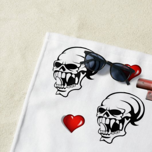 Serviettes de plage Valentine's (En situation)