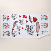 Serviettes de plage Valentine's (Devant)