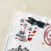 Serviettes de plage Valentine's (En situation)