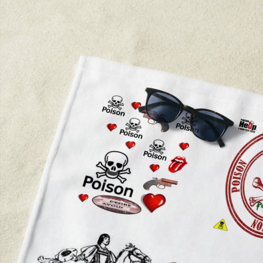 Serviettes de plage Valentine's (En situation)