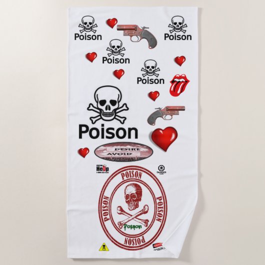 Serviettes de plage Valentine's (Devant)