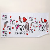 Serviettes de plage Valentine's (Devant)