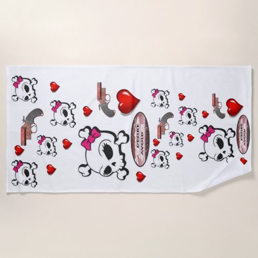 Serviettes de plage Valentine's (Devant)