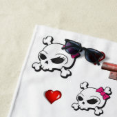 Serviettes de plage Valentine's (En situation)