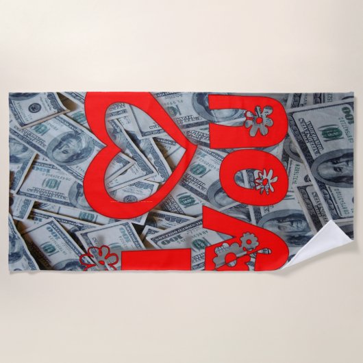 Serviettes de plage Valentine's (Devant)